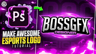 How To Make Awesome Esports Text Logo | Photoshop Tutorial | Urdu/Hindi | BOSS GFX