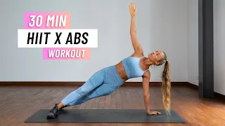 30 Min CARDIO HIIT & ABS Workout  - Intense Calorie Burn - No Equipment, No Repeats