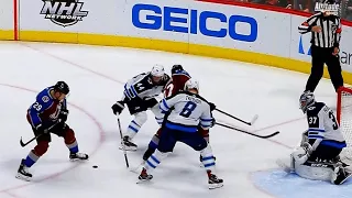 Nathan MacKinnon goes skate to stick to score 17th of season