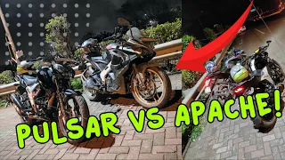 🔥 Pulsar RS200 vs Apache RTR 160 4V - Drag Race - Speed Is Not Everything Motovlog