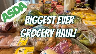 My Biggest Ever Grocery Haul! £185 at Asda