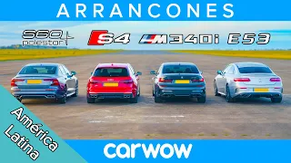 BMW M340i vs Audi S4 vs AMG E53 vs Volvo S60 Polestar: ARRANCONES gasolina vs diesel vs híbrido