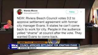 Riviera Beach Council approves settlement with former manager Jonathan Evans