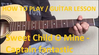 Sweet Child O Mine - Captain fantastic soundtrack (Cover Tutorial - How to play) | Aziz Kılınç