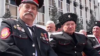 Парад в честь Дня реабилитации казачества.