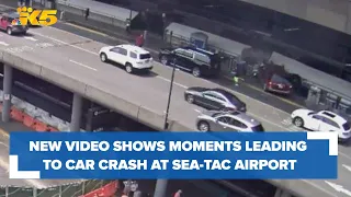 New video shows moments before car crash that critically injured child at Sea-Tac Airport