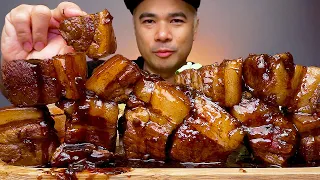 POBOLA MUKBANG | PORK ADOBO WITH COLA | BRAISED PORK BELLY | ALFIE EATS