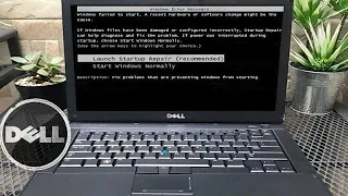 Dell laptops, Launch Startup Repair, Windows Failed blue screen Starting Windows 7 #startupproblem