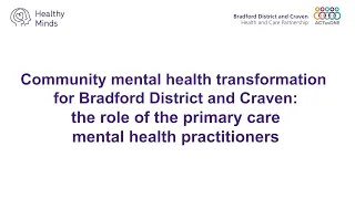 Community mental health transformation - ARRS workers