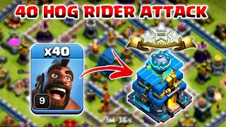 40 HOG RIDER TH12 Attack!!