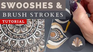 Swooshes & Brush Strokes | Step-by-step Tutorial | Dot Art Mandala Painting