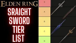 Best STRAIGHT SWORD? Straight Sword Tier List- ELDEN RING