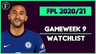 FPL Watchlist Gameweek 9 | FPL Gameweek 9 | Fantasy Premier League Tips 2020/21
