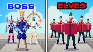 BOSS TEAM vs PRESENT ELF TEAM | TABS - Totally Accurate Battle Simulator