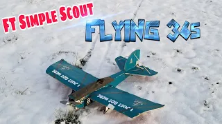 (NO AUDIO) FT Simple Scout Flying in 3 Degrees! (LIVE) Flying RC Planes in the Cold and Snow!