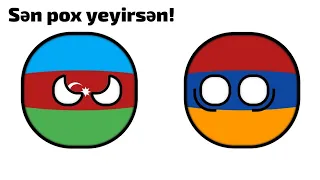 Azerbaycan vs ermenistan. Sən pox yeyirsən! Countryballs.