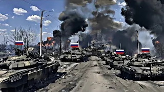 TERRIFYING! Crazy Action of the LEOPARD 2A6 Tank Ambush and destroy 16 Russian Tanks