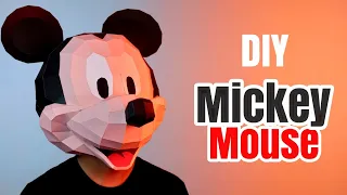 DIY Cómo hacer una Máscara de MICKEY MOUSE con Papel - Momuscraft