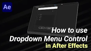 How to use Dropdown Menu Control in After Effects // After Effects Tutorial