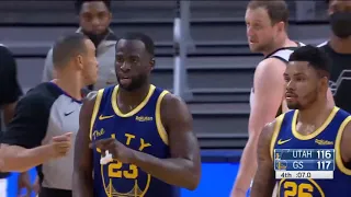 Draymond Green with 200 IQ play in Final Seconds |  Warriors vs Jazz