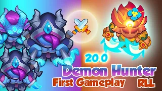 20.0 DEMON HUNTER 1st Gameplay! Twilight Hunter, Cloak of Shadows, Stealth Attack | Rush Royale