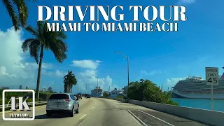 DRIVING TOUR DOWNTOWN TO SOUTH BEACH 2022 NOVEMBER 4K UHD 60FPS FLORIDA USA