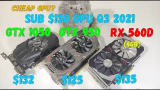 Budget GPU you can buy in Q3 2021. GTX 950, GTX 1050, RX 560D 4GB comparison!