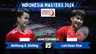 QF | Anthony Sinisuka Ginting (INA) vs Loh Kean Yew (SGP) | Indonesia Masters 2024