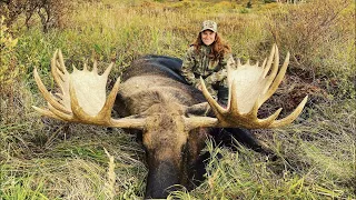 Alaskan Girl Shoots GIANT MOOSE / AMAZING VIDEO!!! - Stuck N the Rut 138