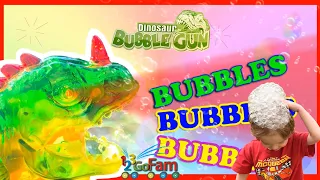 Fun with Bubbles | Dinosaur #BubbleGun