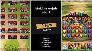 Ataki na wojnie odc. 1- analiza taktyki, postaci, dobieranie składów - Empires & Puzzles by Dr Agon