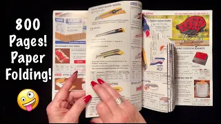 ASMR Catalog page folding! 800 pages! (Whispers w/gum chewing) No talking version tomorrow.