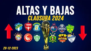 Altas y Bajas de la Liga Nacional para el Clausura 2024 FICHAJES 29-12-2023