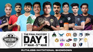 [HINDI] RUTHLESS INVITATIONAL SHOWDOWN| THE FINAL FACE-OFF | DAY 1| Ft. #SOUL #GODL #TSM #XO #BGMI