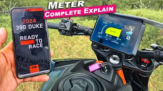 2024 KTM Duke 390  : TFT Meter All features & Connectivity Explain | A to Z Features