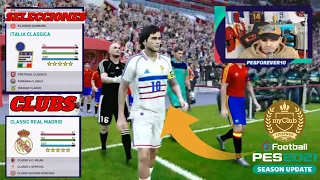 COMO TENER LOS EQUIPOS CLASICOS PES 2021 OF  PS4 PS5 PC