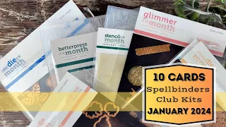 10 Cards Spellbinders January 2024 Club Kits