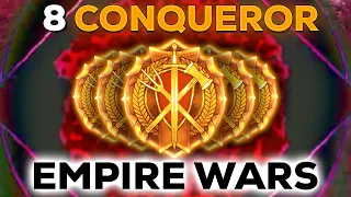 Conqueror 8 Player Empire Wars FFA on Mountain Clearing in AOE4