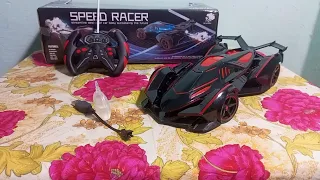 RC REMOTE CONTROL SPEED RACER CAR/RC SPEED RACER WITH SMOKING EFFECT/ UNBOXING AND REVIEW/