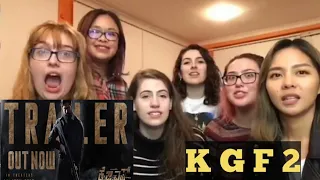 Girls Reaction on KGF chapter 2 trailer ! KATAI ZEHER REACTION