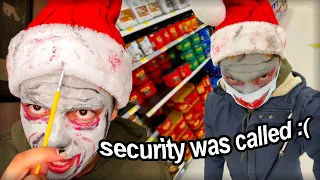 SCARING walmart shoppers as KRAMPUS (evil santa)