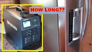 How long will this 4Patriots solar generator 1800 run a refrigerator/freezer?