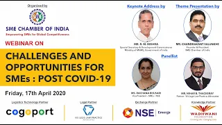 Webinar  on Challenges and Opportunities for Indian SMEs post COVID-19