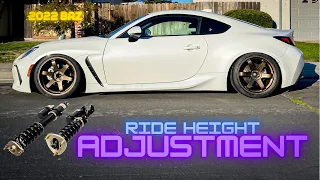 3/3 2022 BRZ Bc suspension install ride height adjustment!!!