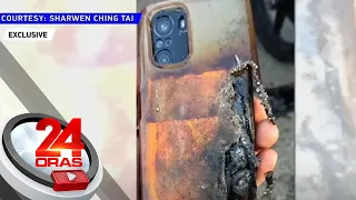 Dahil umano sa sumabog na cellphone, rider, naaksidente, kritikal ang kondisyon | 24 Oras