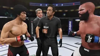 Bruce Lee vs. Mr T (EA Sports UFC 2) - CPU vs. CPU - Crazy UFC 👊🤪