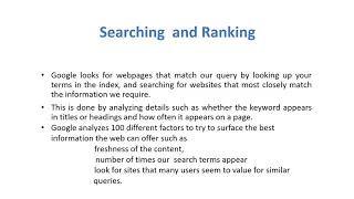 Introduction to How Google Search Works , How Information Retrieval  System works