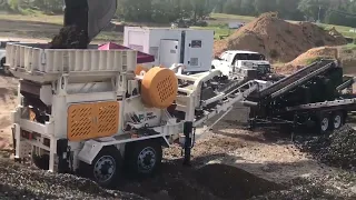 Senya 6 MICRO Plant Working, crushing asphalt and separating soil