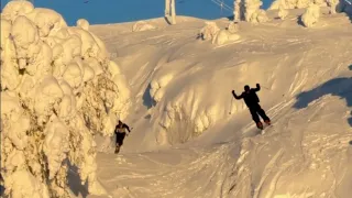 Sunny carving at Ruka