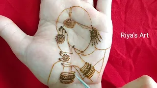 simple dulhan mehndi design | karwa chauth special mehndi design | easy bridal mehndi